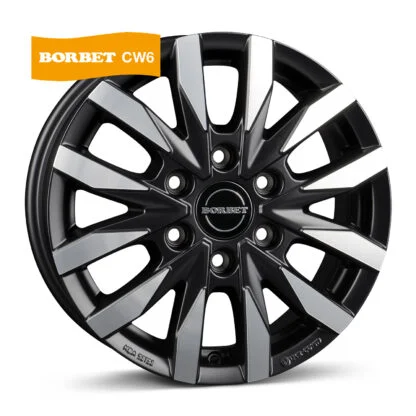 Borbet CW6 black polished matt 7.5x18" 6x139.7 ET47 keskireikä:93.1