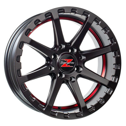 Barzetta ATV Satin Black With Red Stripe 7x16" 4x110 ET10 keskireikä:89.1