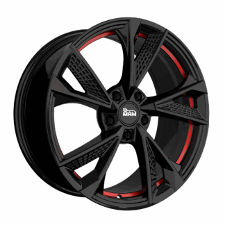 MAM RS6 Black Painted Red Inside 8.0x18" 5x112 ET30 keskireikä:66.6