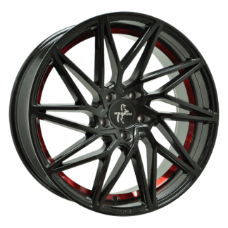 Keskin-Tuning KT20 Black Painted Red Inside 8.0x18" 5x112 ET45 keskireikä:72.6