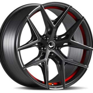 Barracuda RAZZER Mattblack undercut Trimline rot  Puresports gefräst 10.5x21" 5x112 ET55 keskireikä:73.1