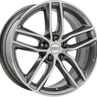 BBS SX Anthracite / Polish 8.0x18" 5x112 ET44 keskireikä:82.0