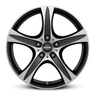 Ronal R55 SUV MATT BLACK-FRONT CUT 8.5x18" 5x130 ET43 keskireikä:84.1