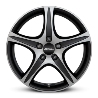 Ronal R56 MATT BLACK-FRONT CUT 8.0x18" 5x112 ET35 keskireikä:76