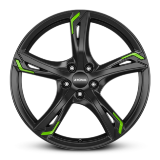 Ronal R62 Green JET BLACK 8.5x20" 5x112 ET30 keskireikä:76