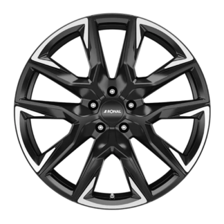 Ronal R71 JET BLACK MATT-RIM LIP CUT 10.5x21" 5x112 ET43.1 keskireikä:66.5